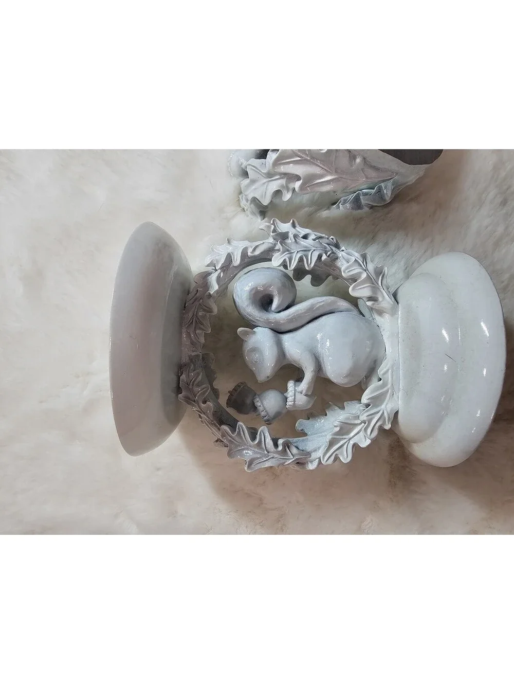 Squirrel with Nuts Candle and Soap holder Set